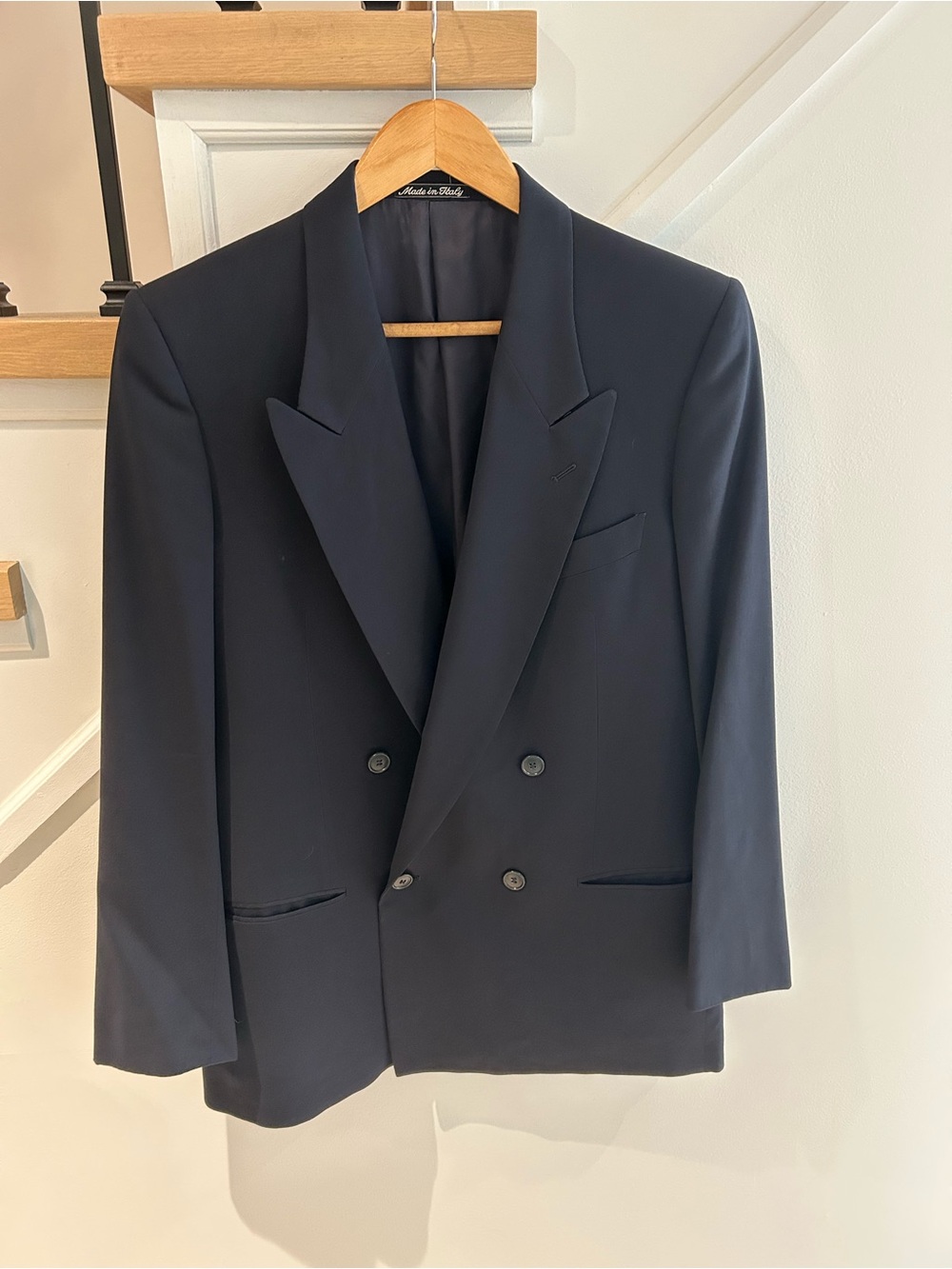 Armani Double-Breasted Navy Blazer